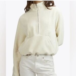 Cuts Polartec Sherpa 1/2 Zip Sweatshirt Jacket Color: Polar Cream. NEW